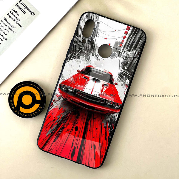 Huawei Nova 3 - Red Muscle Car Thrill - Premium Printed Glass soft Bumper Shock Proof Case