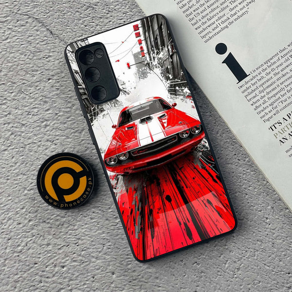 Samsung Galaxy S20 FE - Red Muscle Car Thrill - Premium Metal Printed soft Bumper shock Proof Case