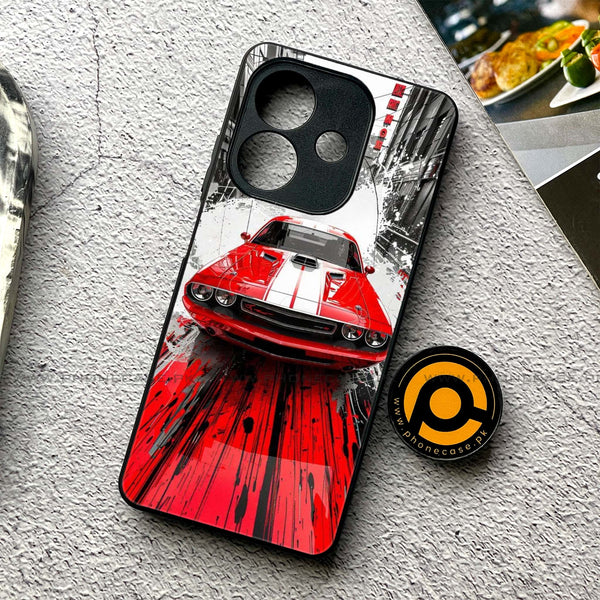 iPhone 16 Pro -   Red Muscle Car Thrill - Premium Metal Printed soft Bumper shock Proof Case