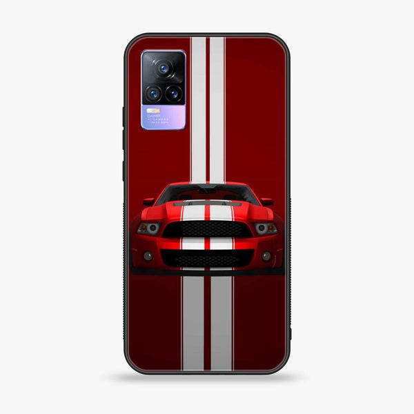 Vivo V21e - Muscle Racing Car - Premium Printed Glass soft Bumper Shock Proof Case