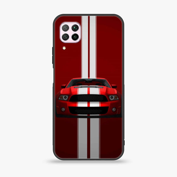 Huawei Nova 7i - Muscle Racing Car - Premium Printed Glass soft Bumper shock Proof Case