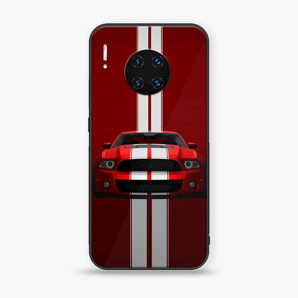 Huawei Mate 30 Pro - Red Mustang - Premium Printed Glass soft Bumper shock Proof Case