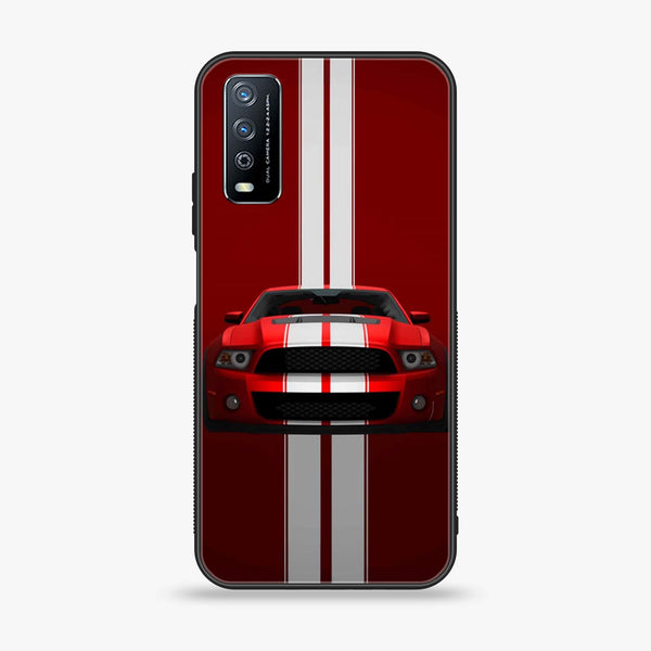 Vivo Y11s - Muscle Racing Car -  Premium Printed Metal soft Bumper shock Proof Case