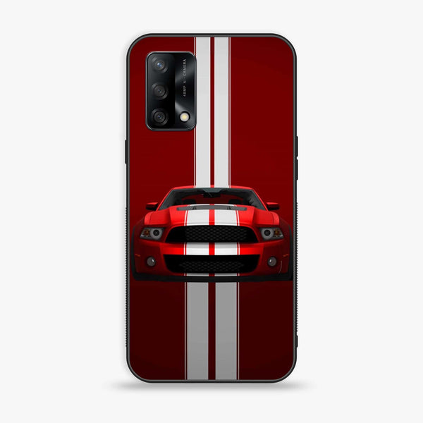 Oppo F19s - Muscle Racing Car - Premium Metal Printed soft Bumper shock Proof Case