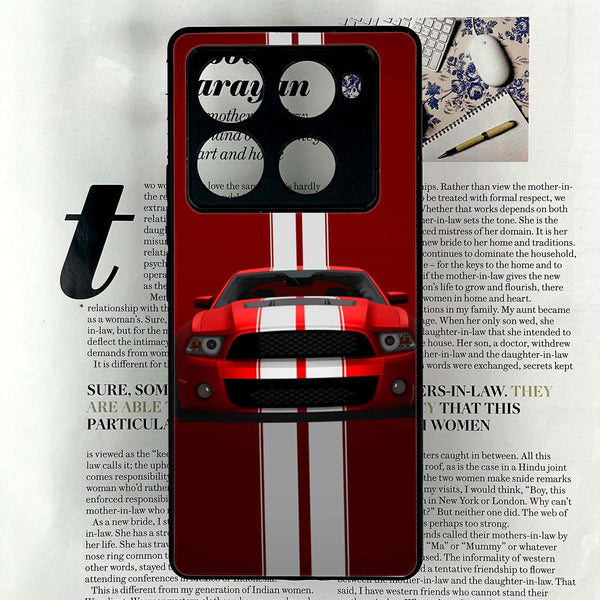 Infinix Note 40 Pro Plus - Muscle Racing Car - Premium Metal Printed soft Bumper shock Proof Case