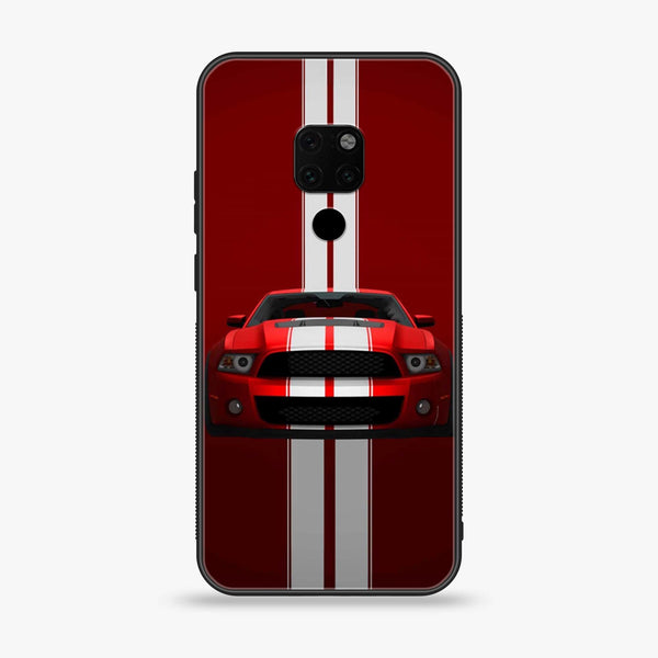 Huawei Mate 20 - Red Mustang - Premium Printed Glass soft Bumper Shock Proof Case