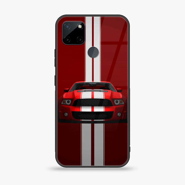 Realme C21Y - Red Mustang -  Premium Printed Metal soft Bumper shock Proof Case