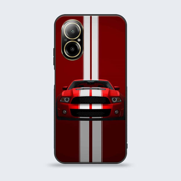 Realme C67 - Red Mustang -  Premium Printed Metal soft Bumper shock Proof Case CS-14214