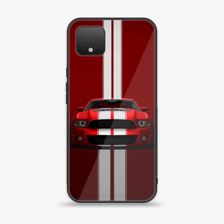 Google Pixel 4 XL - Muscle Racing Car - Premium Metal Printed soft Bumper Shock Proof Case
