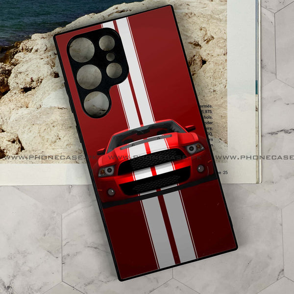 Samsung Galaxy S24 Ultra - Red Mustang - Premium Printed Glass soft Bumper Shock Proof Case
