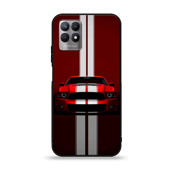 Realme Narzo 50 - Red Mustang - Premium Printed Glass soft Bumper shock Proof Case CS-17462