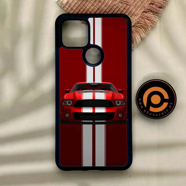 Google Pixel 4a 5G - Muscle Racing Car - Premium Metal Printed Soft Bumper Shock Proof Case