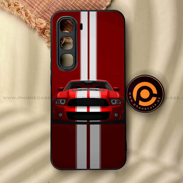 Infinix Hot 60 Pro - Muscle Racing Car - Premium Metal Printed soft Bumper shock Proof Case