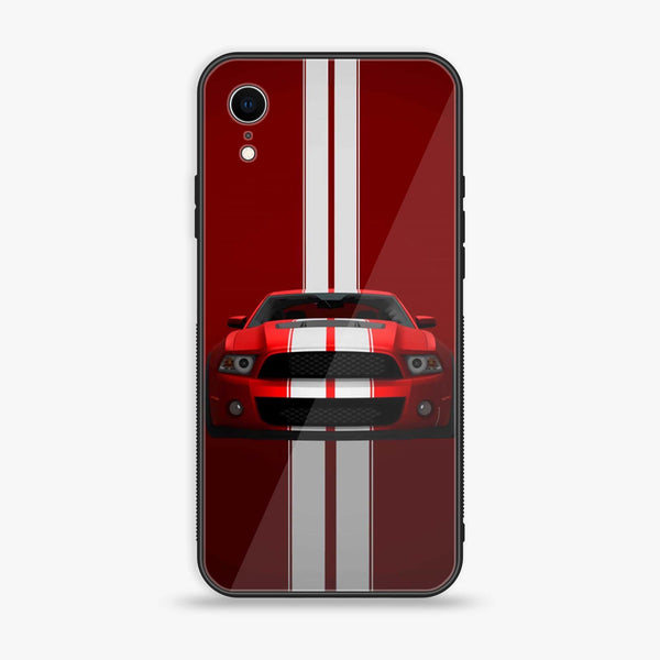 iPhone XR - Muscle Racing Car - Premium Printed Glass soft Bumper Shock Proof Case