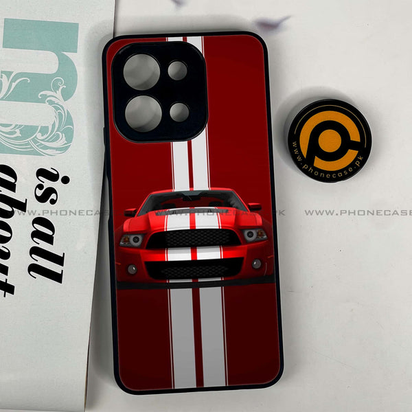 Vivo Y28 - Muscle Racing Car - Premium Printed Glass soft Bumper shock Proof Case