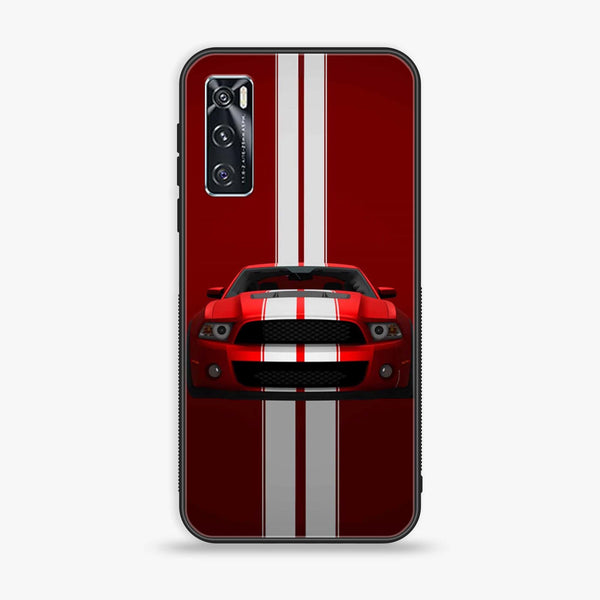 Vivo V20 SE - Muscle Racing Car - Premium Printed Glass soft Bumper Shock Proof Case
