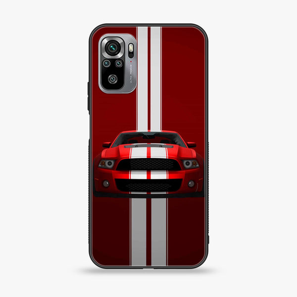 Xiaomi Redmi Note 10S - Muscle Racing Car - Premium Printed Glass soft Bumper shock Proof Case