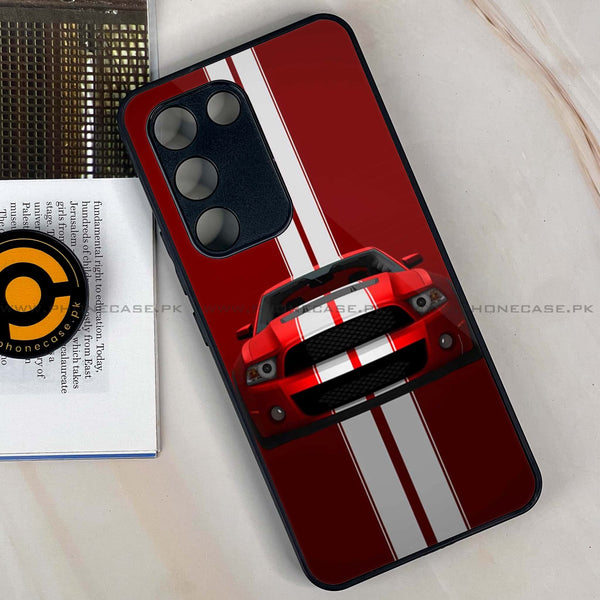 Vivo Y200e - Muscle Racing Car -  Premium Printed Metal soft Bumper shock Proof Case