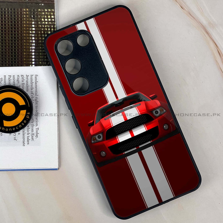 Vivo Y200e - Muscle Racing Car -  Premium Printed Metal soft Bumper shock Proof Case