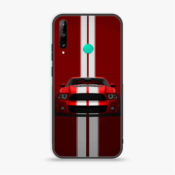 Huawei Y7p - Red Mustang - Premium Printed Glass soft Bumper Shock Proof Case