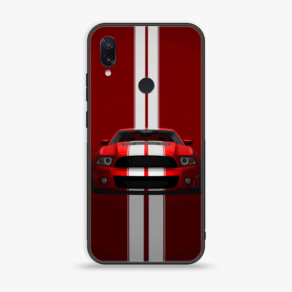 Xiaomi Redmi Note 7 - Red Mustang -  Premium Printed Metal soft Bumper shock Proof Case CS-10180