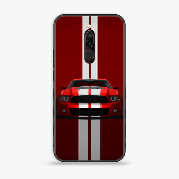 Xiaomi Redmi 8 - Red Mustang - Premium Printed Glass Case