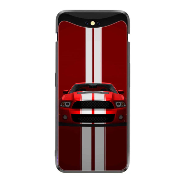 Oppo Find X - Muscle Racing Car -  Premium Printed Metal soft Bumper shock Proof Case