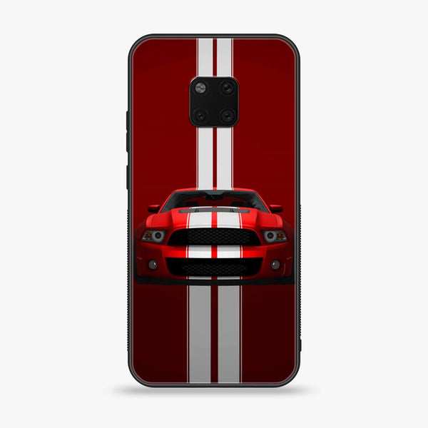 Huawei Mate 20 Pro - Red Mustang - Premium Printed Glass soft Bumper Shock Proof Case