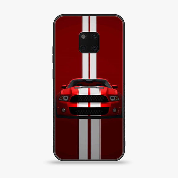 Huawei Mate 20 Pro - Muscle Racing Car - Premium Printed Glass soft Bumper Shock Proof Case