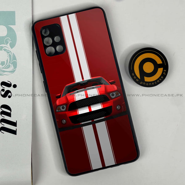 Samsung Galaxy A51 - Muscle Racing Car - Premium Printed Glass soft Bumper Shock Proof Case