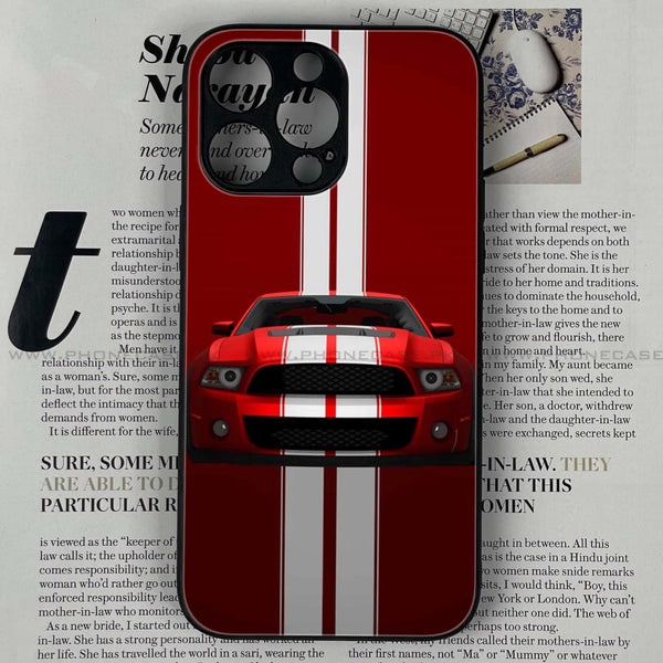 iPhone 12 Pro Max - Red Mustang - Premium Printed Glass soft Bumper shock Proof Case