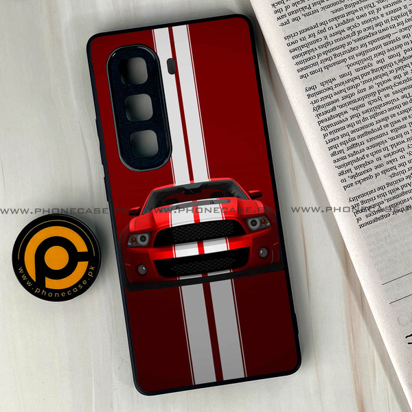 Infinix Hot 50 Pro Plus - Red Mustang - Premium Printed Glass soft Bumper Shock Proof Case