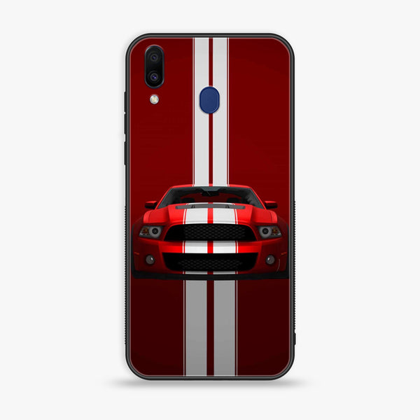 Samsung Galaxy M20 - Red Mustang - Premium Printed Glass Case