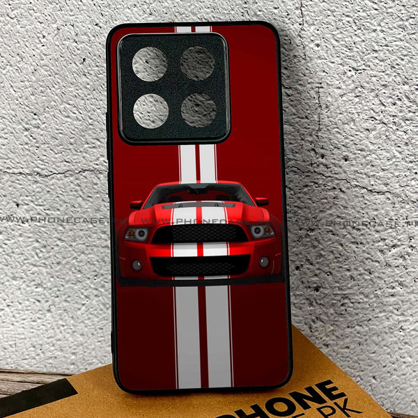 Xiaomi 14T - Red Mustang - Premium Printed Glass soft Bumper shock Proof Case