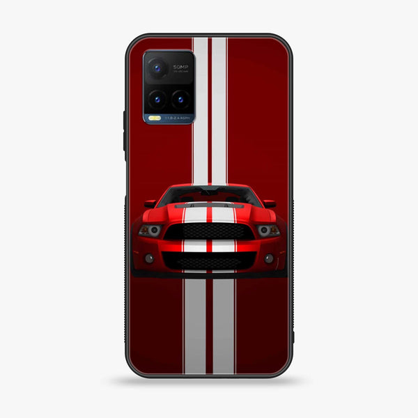 Vivo Y21t - Muscle Racing Car - Premium Printed Glass soft Bumper Shock Proof Case