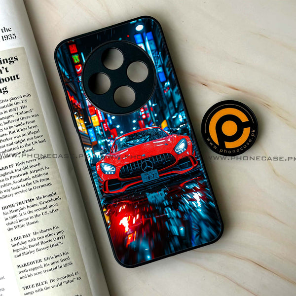 Oppo F27 Pro - Red Racing Car - Premium Metal Printed soft Bumper Shock Proof Case