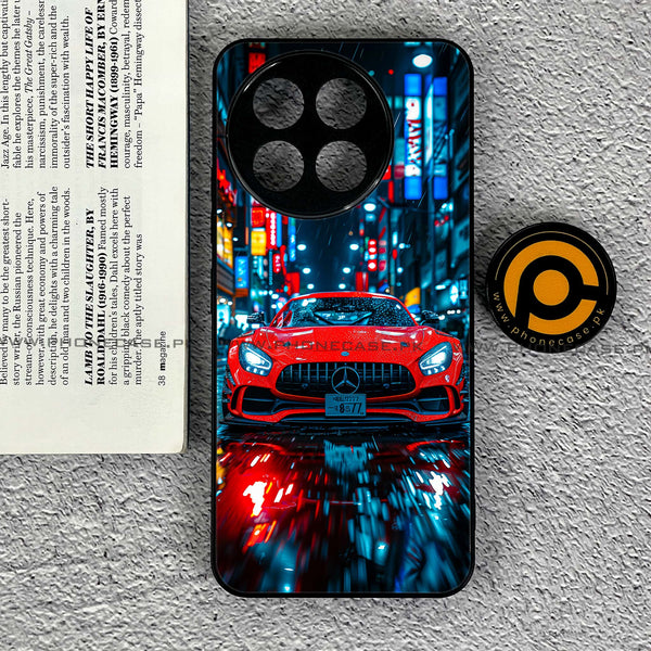 Tecno Spark 30 Pro - Red Racing Car - Premium Printed Metal soft Bumper shock Proof Case