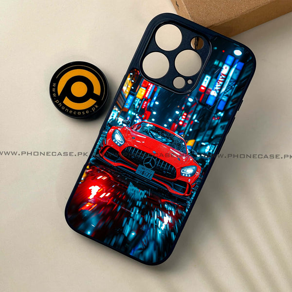 iPhone 16 Pro - Red Racing Car - Premium Printed Glass soft Bumper shock Proof Case