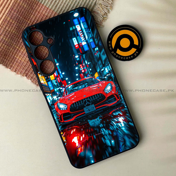 Samsung Galaxy A55 5G - Red Racing Car - Premium Metal Printed soft Bumper shock Proof Case