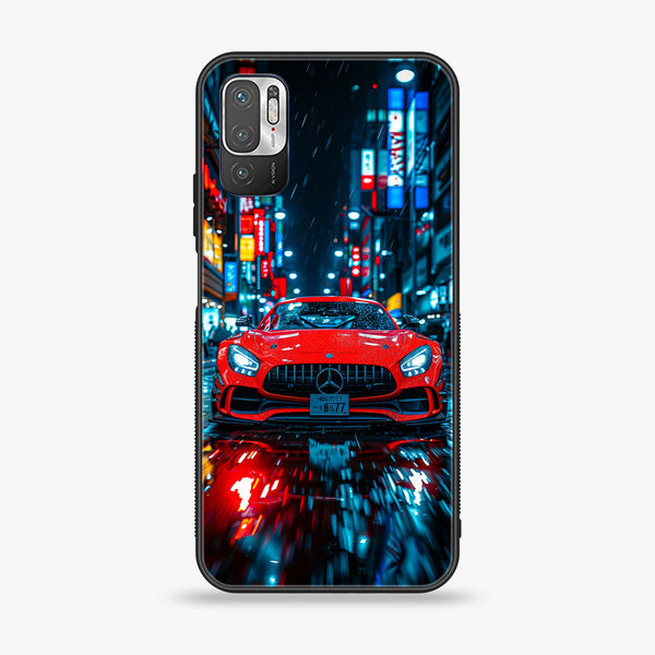 Xiaomi Redmi Note 10 5G - Red Racing Car - Premium Printed Glass soft Bumper shock Proof Case