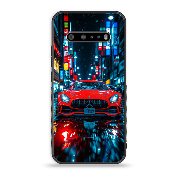 LG V60 - Red Racing Car - Premium Printed Glass soft Bumper Shock Proof Case