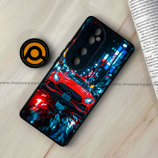 Vivo V40 - Red Racing Car - Premium Printed Glass soft Bumper shock Proof Case