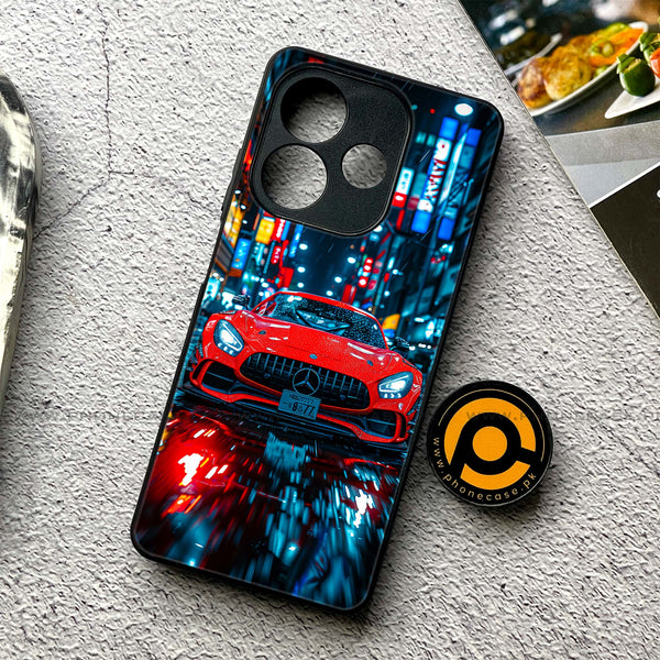Oppo A5 Pro  - V8 GT Racing Car -  Premium Printed Metal soft Bumper shock Proof Case