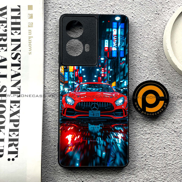 Moto G85 - Red Racing Car - Premium Printed Glass soft Bumper shock Proof Case