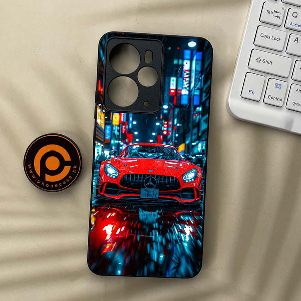 Realme 14 5G - Red Racing Car - Premium Metal Printed soft Bumper Shock Proof Case