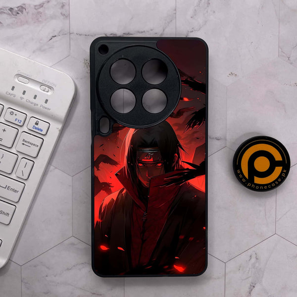 Tecno Camon 30 Premier - Red Rings Itachi - Premium Metal Printed soft Bumper shock Proof Case