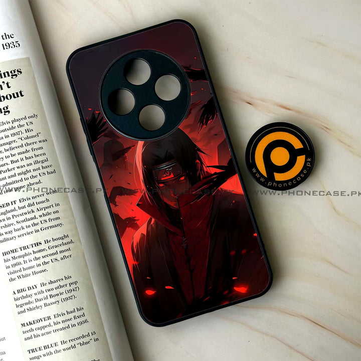 Oppo F27 Pro -  Red Rings Itachi - Premium Metal Printed soft Bumper Shock Proof Case
