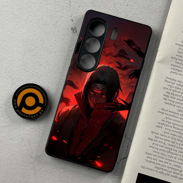 Tecno Camon 40 Pro - Red Rings Itachi - Premium Metal Printed Soft Bumper Shockproof Case