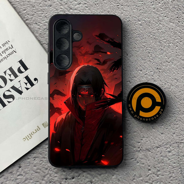 Samsung Galaxy S25 FE - Red Rings Itachi - Premium Metal Printed soft Bumper shock Proof Case