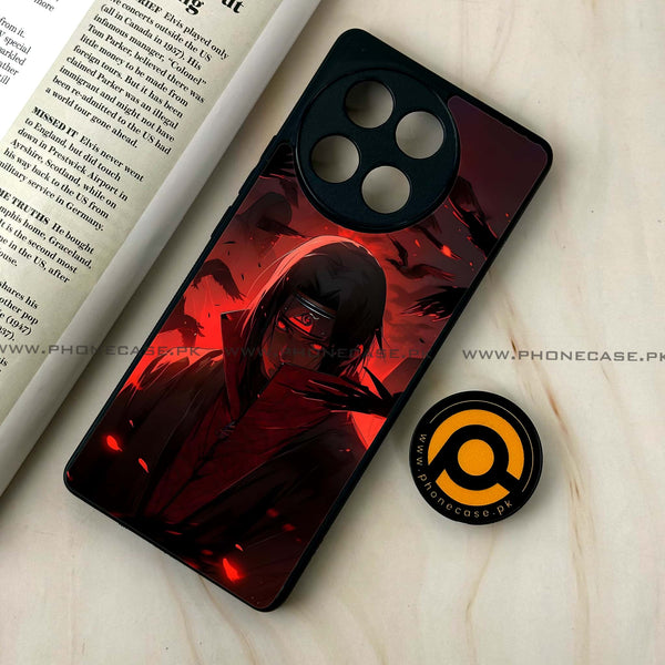 Tecno Camon 30s - Red Rings Itachi - Premium Printed Glass soft Bumper shock Proof Case CS-28253